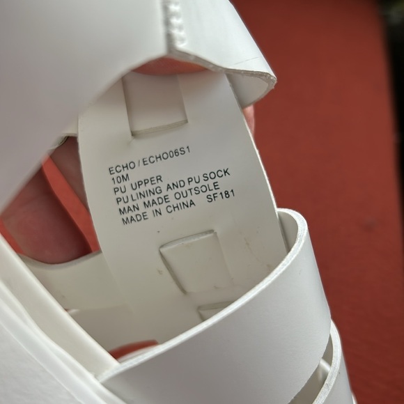 Steve Madden White Echo Fisherman Sandals Size 10 - Picture 5 of 5